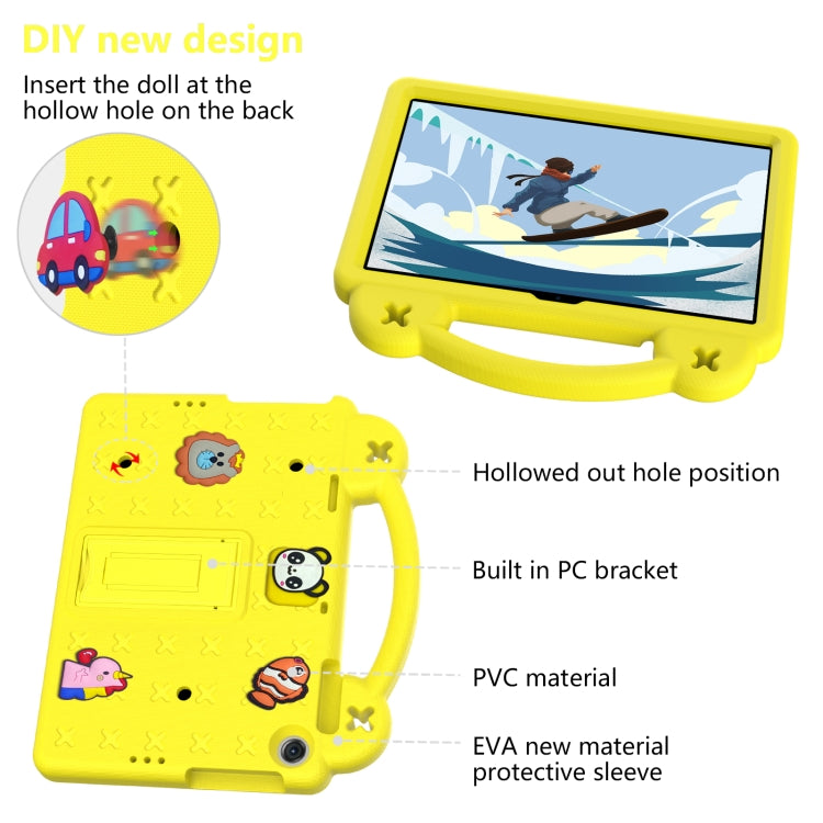 For Huawei Enjoy Tablet 2 10.1 Handle Kickstand Children EVA Shockproof Tablet Case(Yellow) - Huawei by buy2fix | Online Shopping UK | buy2fix