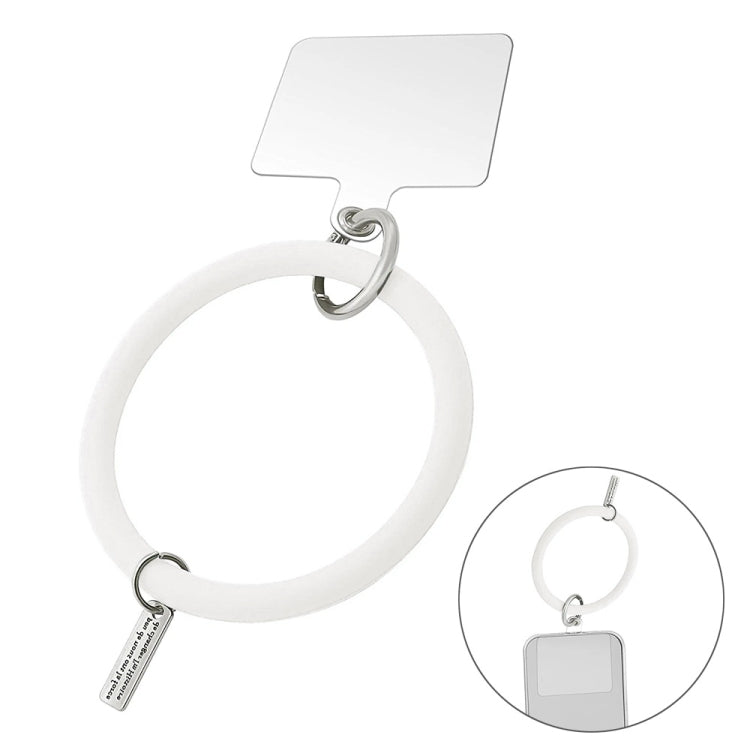 JUNSUNMAY Silicone Bracelet Mobile Phone Lanyard Loop Anti-lost Wrist Rope Universal for Phone Case(White) - Lanyards & Wrist Straps by JUNSUNMAY | Online Shopping UK | buy2fix