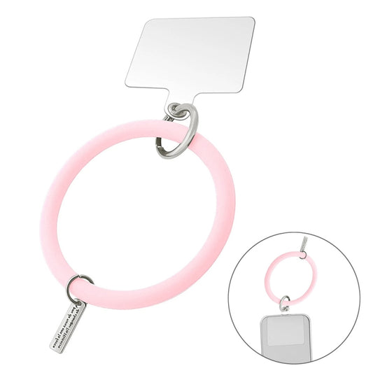 JUNSUNMAY Silicone Bracelet Mobile Phone Lanyard Loop Anti-lost Wrist Rope Universal for Phone Case(Pink) - Lanyards & Wrist Straps by JUNSUNMAY | Online Shopping UK | buy2fix