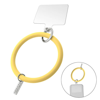 JUNSUNMAY Silicone Bracelet Mobile Phone Lanyard Loop Anti-lost Wrist Rope Universal for Phone Case(Yellow) - Lanyards & Wrist Straps by JUNSUNMAY | Online Shopping UK | buy2fix