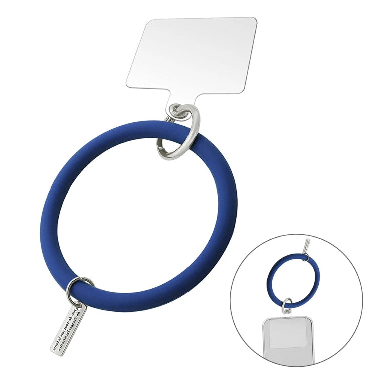 JUNSUNMAY Silicone Bracelet Mobile Phone Lanyard Loop Anti-lost Wrist Rope Universal for Phone Case(Dark Blue) - Lanyards & Wrist Straps by JUNSUNMAY | Online Shopping UK | buy2fix