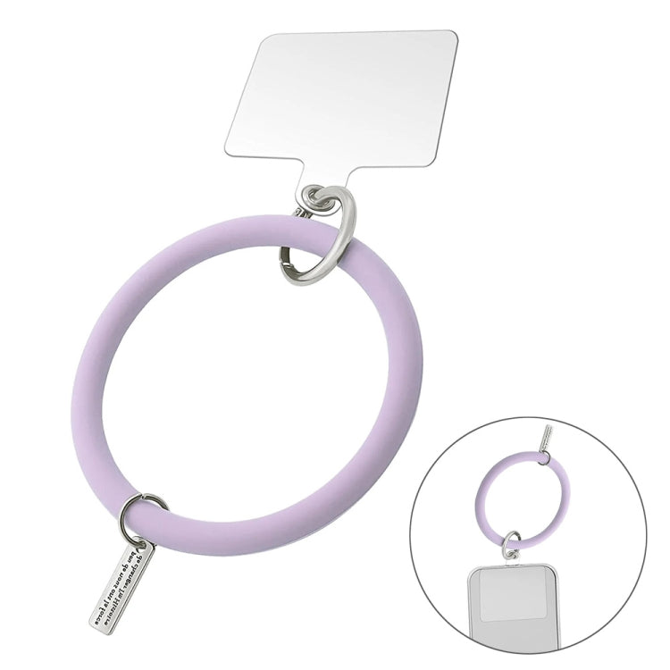 JUNSUNMAY Silicone Bracelet Mobile Phone Lanyard Loop Anti-lost Wrist Rope Universal for Phone Case(Purple) - Lanyards & Wrist Straps by JUNSUNMAY | Online Shopping UK | buy2fix