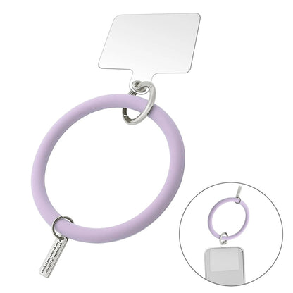 JUNSUNMAY Silicone Bracelet Mobile Phone Lanyard Loop Anti-lost Wrist Rope Universal for Phone Case(Purple) - Lanyards & Wrist Straps by JUNSUNMAY | Online Shopping UK | buy2fix