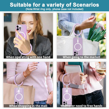 JUNSUNMAY Silicone Bracelet Mobile Phone Lanyard Loop Anti-lost Wrist Rope Universal for Phone Case(Pink) - Lanyards & Wrist Straps by JUNSUNMAY | Online Shopping UK | buy2fix