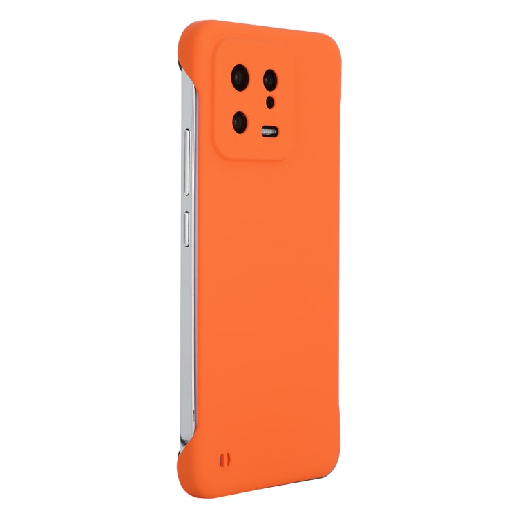 For Xiaomi 13 ENKAY Hat-Prince Matte Frameless Hard PC Phone Case(Orange) - 13 Cases by ENKAY | Online Shopping UK | buy2fix