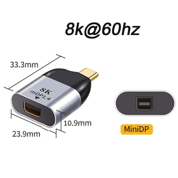 8K 60Hz Type-C to Mini Display Port Adapter for Tablet Phone Laptop by buy2fix