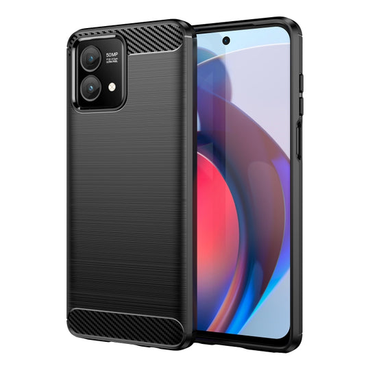 For Motorola Moto G Stylus 5G 2023 Brushed Texture Carbon Fiber TPU Phone Case(Black)