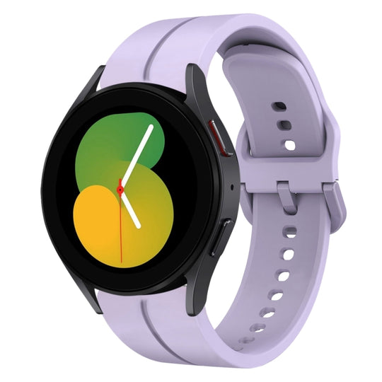 For Samsung Galaxy Watch5 44mm 20mm Loop Silicone Watch Band(Purple)