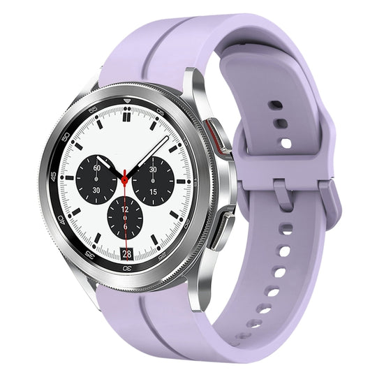 For Samsung  Galaxy Watch 4 Classic 42mm 20mm Loop Silicone Watch Band(Purple)