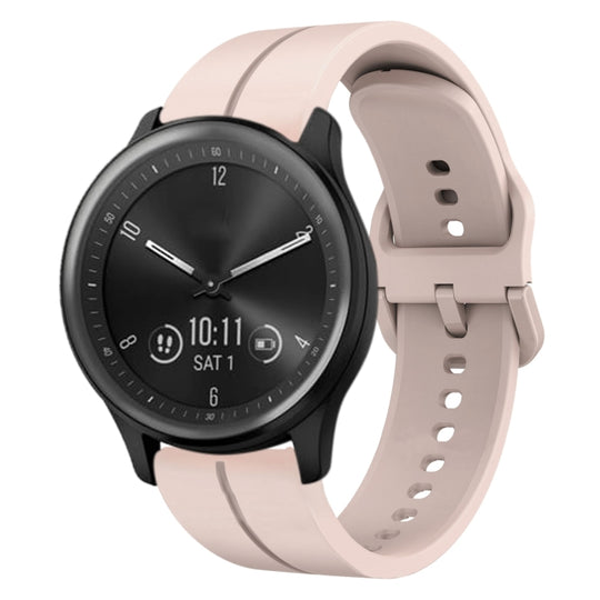 For Garmin Vivomove Sport 20mm Loop Silicone Watch Band(Pink)