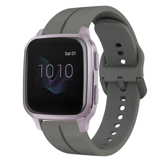 For Garmin Venu SQ 20mm Loop Silicone Watch Band(Dark Grey) - Watch Bands by buy2fix | Online Shopping UK | buy2fix