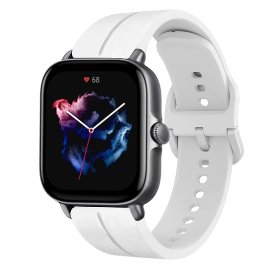 For Amazfit GTS 3 20mm Loop Silicone Watch Band(White)
