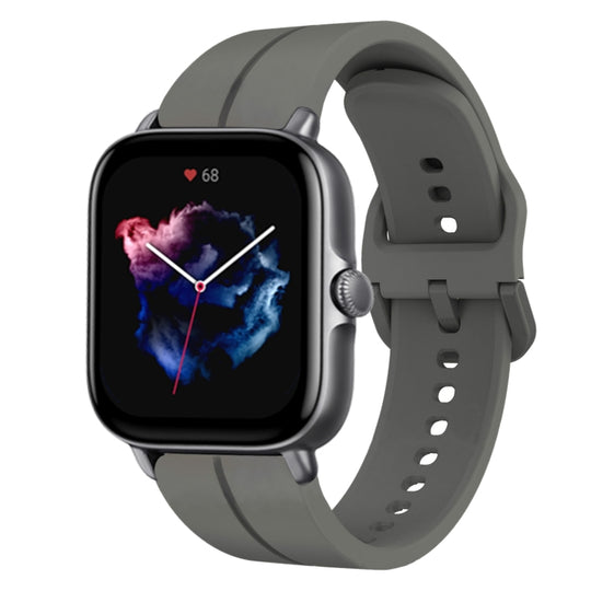 For Amazfit GTS 3 20mm Loop Silicone Watch Band(Dark Grey)