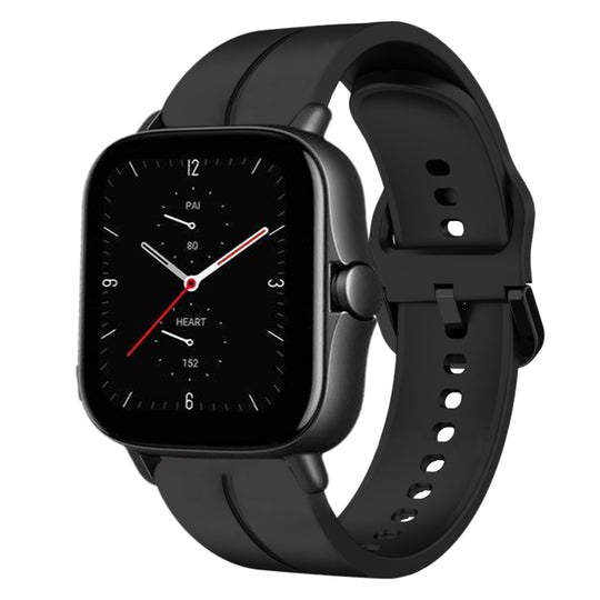 For Amazfit GTS 2E 20mm Loop Silicone Watch Band(Black)