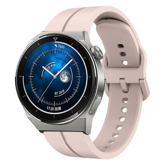 For Huawei Watch GT3 Pro 43mm 20mm Loop Silicone Watch Band(Pink)