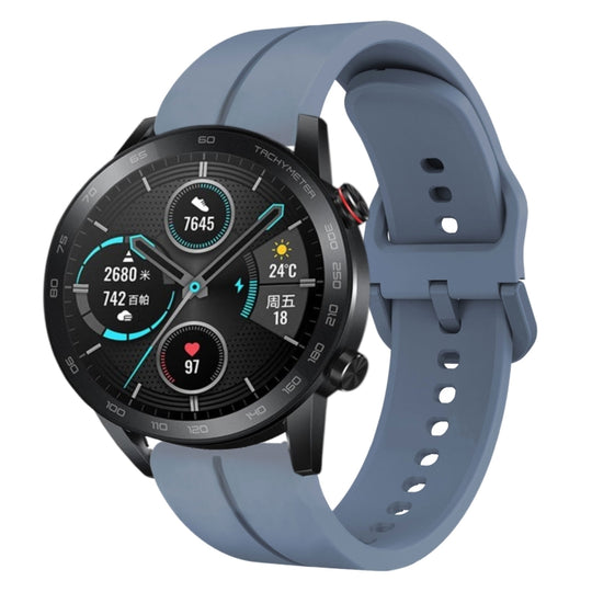 For Honor MagicWatch2 42mm 20mm Loop Silicone Watch Band(Blue)