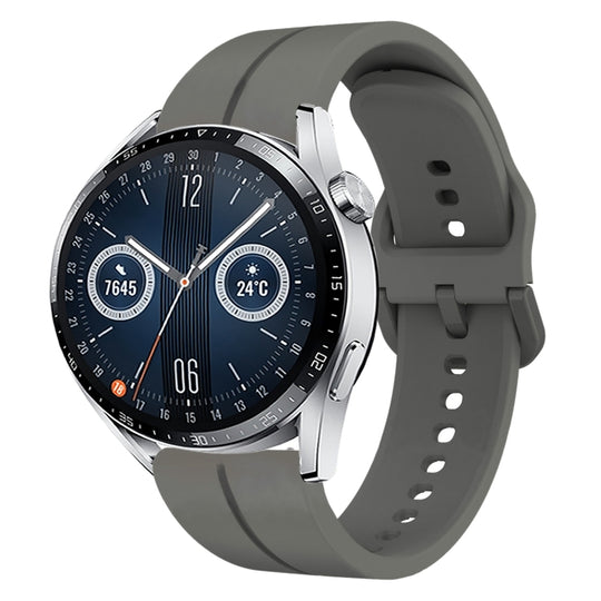For Huawei Watch GT3 46mm 22mm Loop Silicone Watch Band(Dark Grey)