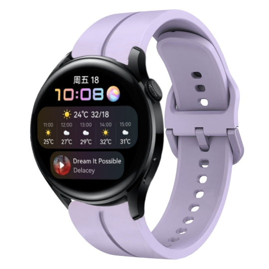 For Huawei Watch 3 22mm Loop Silicone Watch Band(Purple)