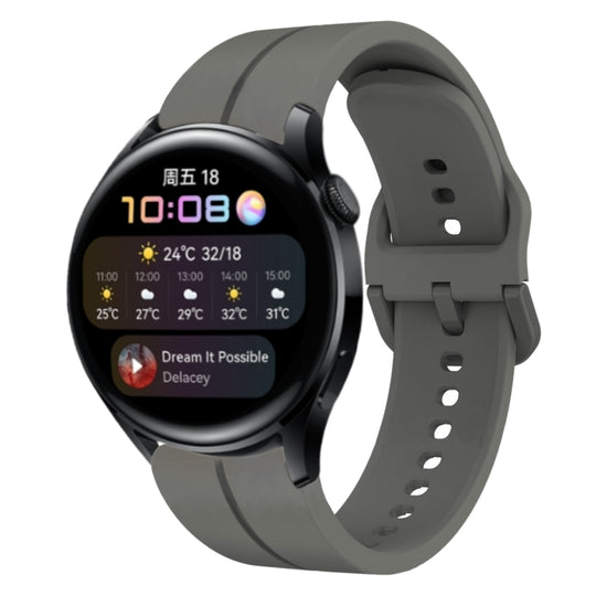 For Huawei Watch 3 22mm Loop Silicone Watch Band(Dark Grey)