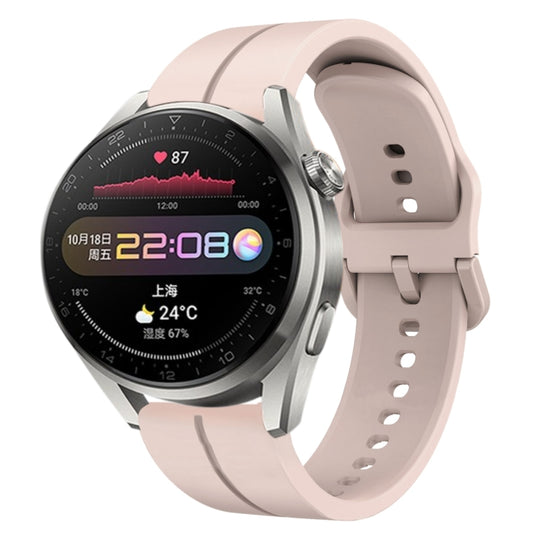 For Huawei Watch 3 Pro 22mm Loop Silicone Watch Band(Pink)