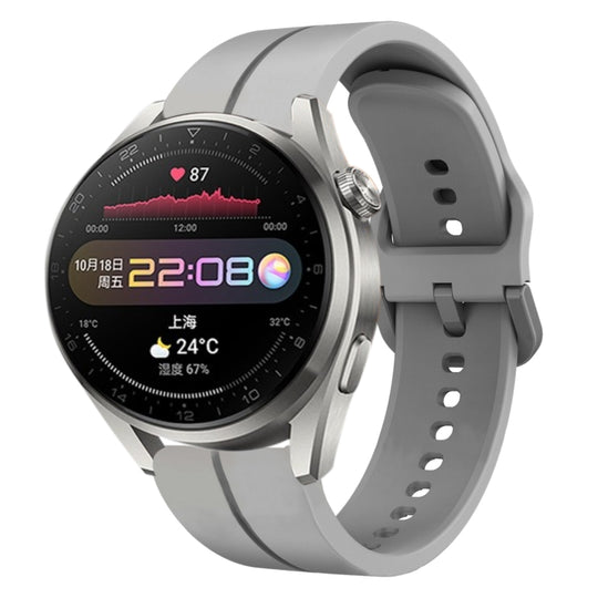 For Huawei Watch 3 Pro 22mm Loop Silicone Watch Band(Grey)