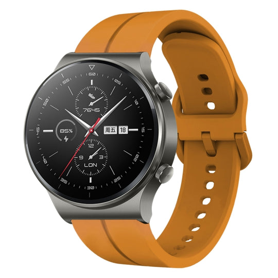 For Huawei GT2 Pro 22mm Loop Silicone Watch Band(Amber Yellow)