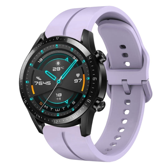 For Huawei GT2 46mm 22mm Loop Silicone Watch Band(Purple)