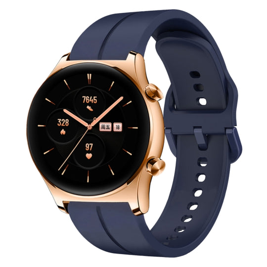 For Honor Watch GS 3 22mm Loop Silicone Watch Band(Navy Blue)