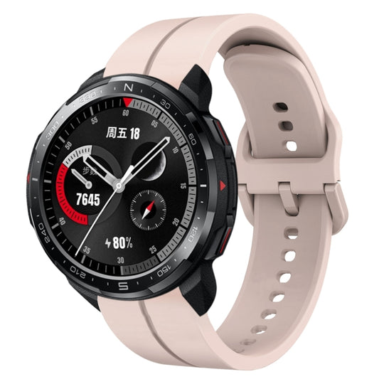 For Honor Watch GS Pro 22mm Loop Silicone Watch Band(Pink)