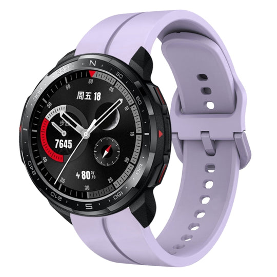 For Honor Watch GS Pro 22mm Loop Silicone Watch Band(Purple)