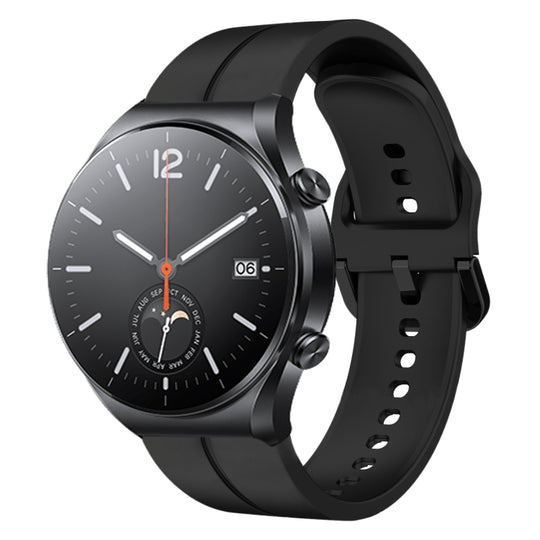 For Xiaomi MI Watch S1 22mm Loop Silicone Watch Band(Black)