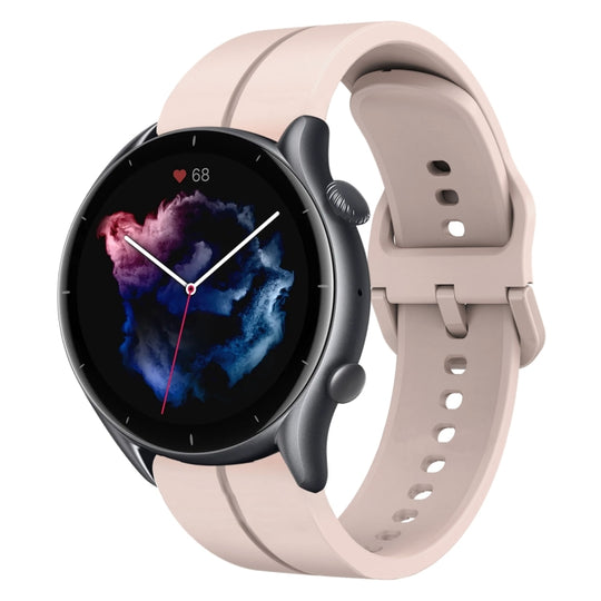 For Amazfit GTR 3 Pro 22mm  Loop Silicone Watch Band(Pink)