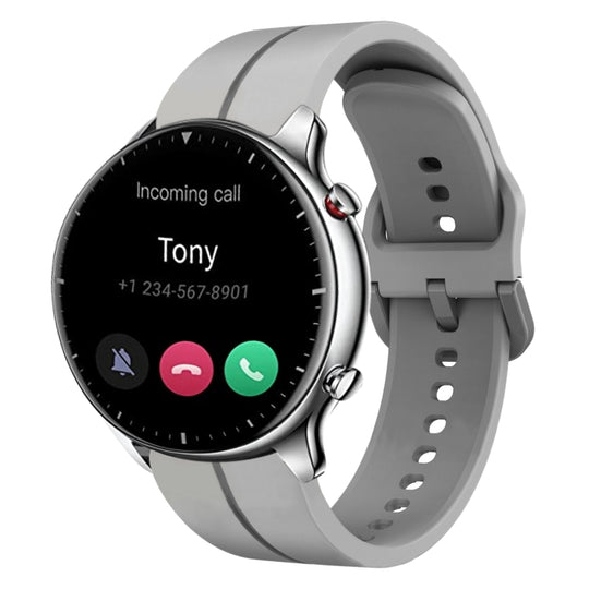 For Amazfit GTR 2 22mm  Loop Silicone Watch Band(Grey)