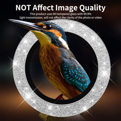 For Samsung Galaxy S23 Ultra 5G ENKAY 9H Rear Camera Lens Glitter Aluminium Alloy Ring Tempered Glass Film(Black) by ENKAY