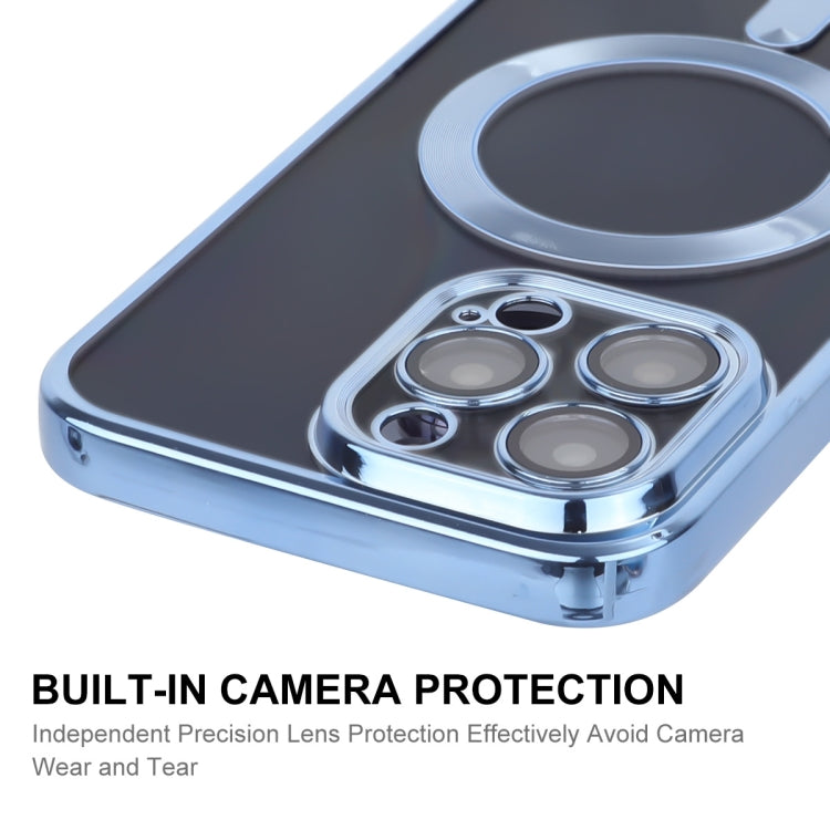 For iPhone 14 Pro ENKAY Electroplated MagSafe Shockproof TPU Phone Case with Lens Film(Silver) - iPhone 14 Pro Cases by ENKAY | Online Shopping UK | buy2fix