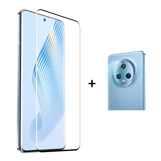 For Honor Magic5 ENKAY 3D Hot Bending Edge Glue Tempered Glass Full Film with Lens Film - Honor Tempered Glass by ENKAY | Online Shopping UK | buy2fix