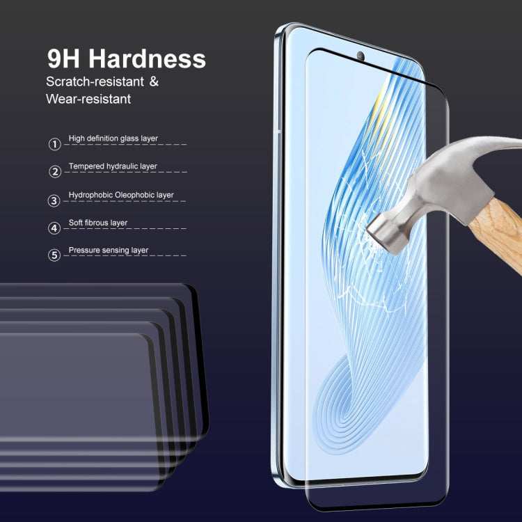 For Honor Magic5 ENKAY 3D Hot Bending Edge Glue Tempered Glass Full Film with Lens Film - Honor Tempered Glass by ENKAY | Online Shopping UK | buy2fix