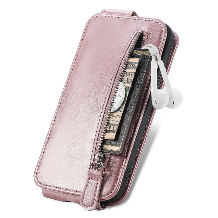 For Xiaomi Redmi K70E Zipper Wallet Vertical Flip Leather Phone Case(Pink) - K70E Cases by buy2fix | Online Shopping UK | buy2fix