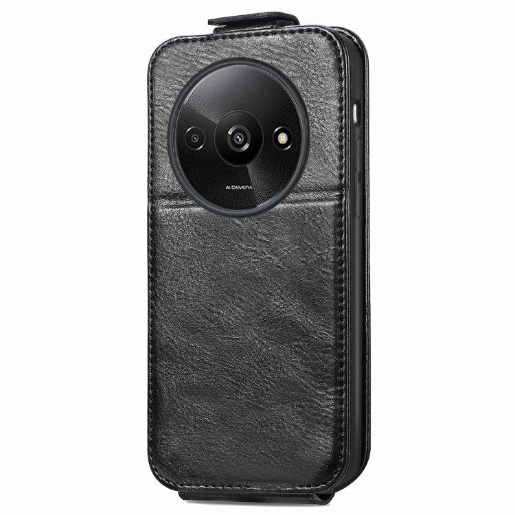 For Xiaomi Redmi A3 4G Zipper Wallet Vertical Flip Leather Phone Case(Black) - Xiaomi Cases by buy2fix | Online Shopping UK | buy2fix