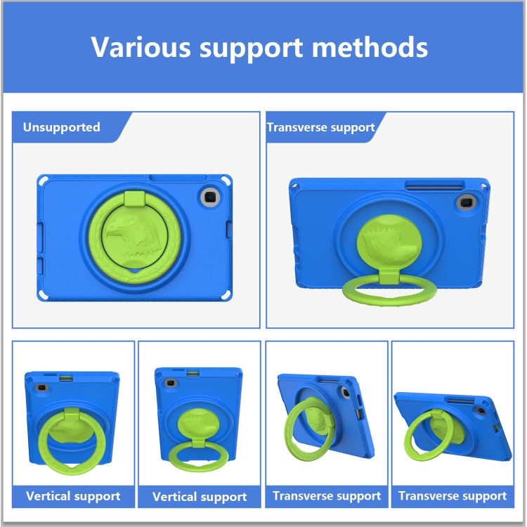 For Samsung Galaxy Tab A7 Lite T220/T225 2020 EVA Hybrid PC Shockproof Tablet Case with Frame(Blue) by buy2fix