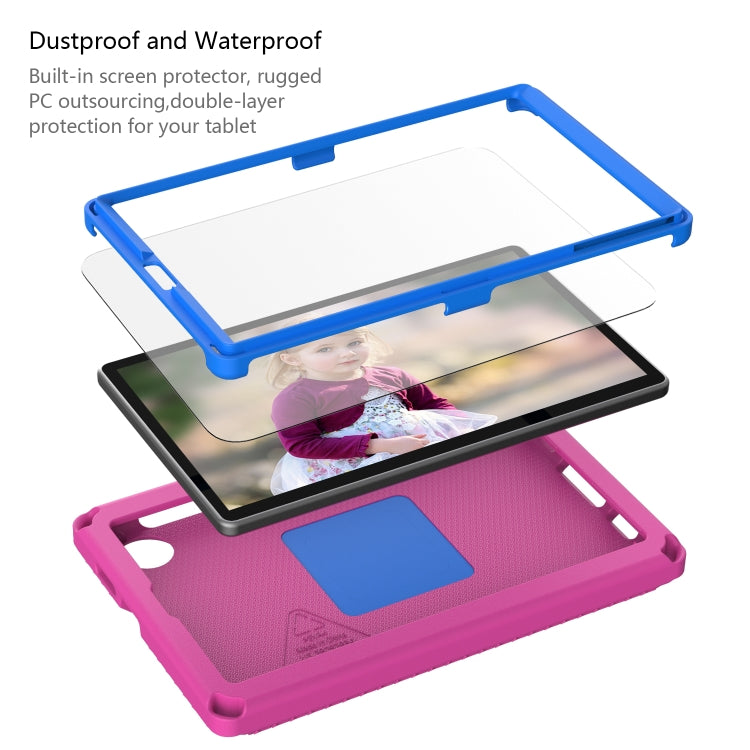 For Samsung Galaxy Tab A7 Lite T220/T225 2020 EVA Hybrid PC Shockproof Tablet Case with Frame(Rose Red) by buy2fix