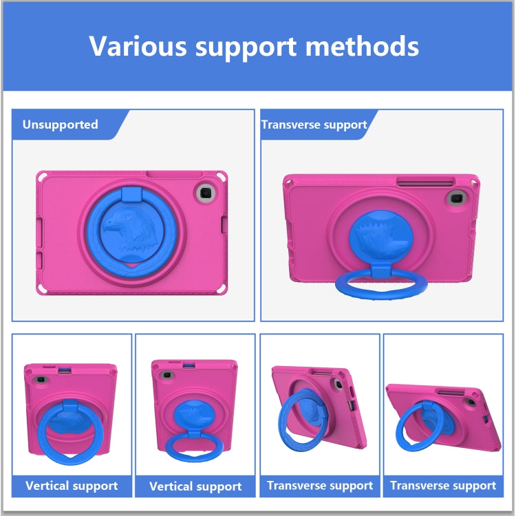 For Samsung Galaxy Tab A7 Lite T220/T225 2020 EVA Hybrid PC Shockproof Tablet Case with Frame(Rose Red) by buy2fix