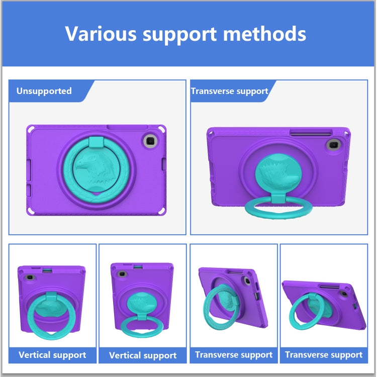 For Samsung Galaxy Tab A7 Lite T220/T225 2020 EVA Hybrid PC Shockproof Tablet Case with Frame(Purple) by buy2fix