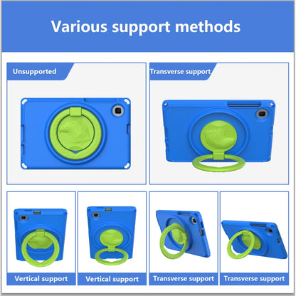 For Samsung Galaxy Tab A11 / A9 EVA Hybrid PC Shockproof Tablet Case with Frame(Blue) by buy2fix