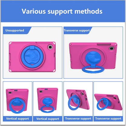 For Samsung Galaxy Tab A11 / A9 EVA Hybrid PC Shockproof Tablet Case with Frame(Rose Red) by buy2fix