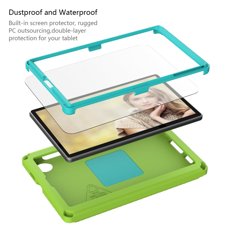 For Samsung Galaxy Tab A11 / A9 EVA Hybrid PC Shockproof Tablet Case with Frame(Grass Green) by buy2fix