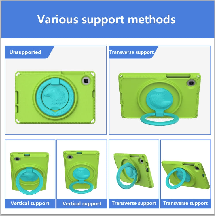 For Samsung Galaxy Tab A11 / A9 EVA Hybrid PC Shockproof Tablet Case with Frame(Grass Green) by buy2fix