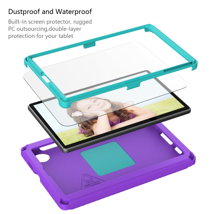 For Samsung Galaxy Tab A11 / A9 EVA Hybrid PC Shockproof Tablet Case with Frame(Purple) by buy2fix