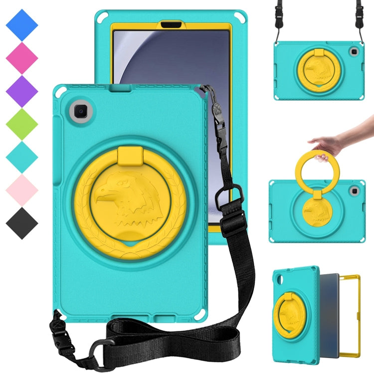 For Samsung Galaxy Tab A11 / A9 EVA Hybrid PC Shockproof Tablet Case with Frame(Glacial Green) by buy2fix