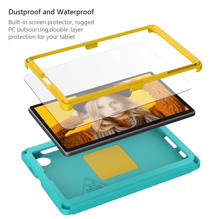 For Samsung Galaxy Tab A11 / A9 EVA Hybrid PC Shockproof Tablet Case with Frame(Glacial Green) by buy2fix